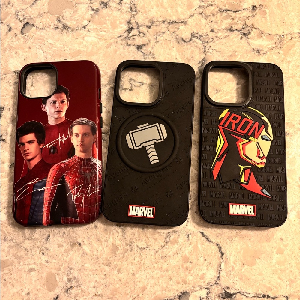 Marvel Red and Black Phone Cases Trio